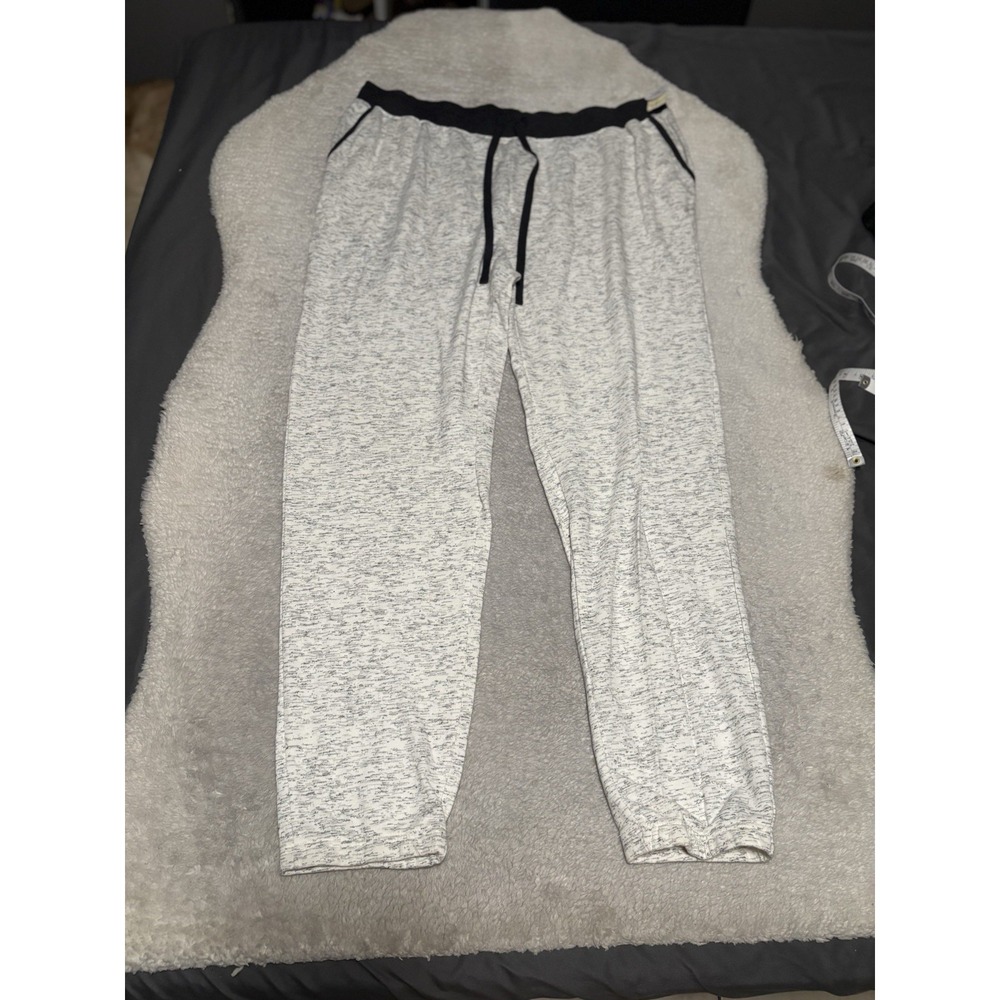 Bobbie Brooks 3X Plus Marled Gray Joggers Drawstring Sweatpants Pockets New